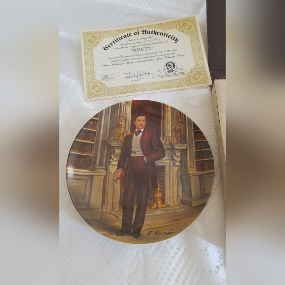 Vintage Gone with the Wind Rhett Edwin Knowles Kursar Collectible Plate  1981 - Picture 2 of 9
